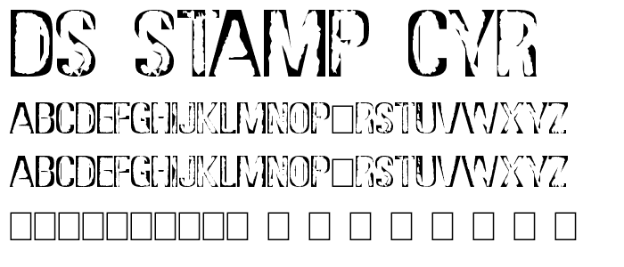 DS Stamp Cyr font